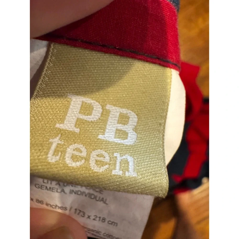 Pottery Barn Teen Twin Duvet PBTeen Rugby Striped Cotton Bedding Preppy Nautical